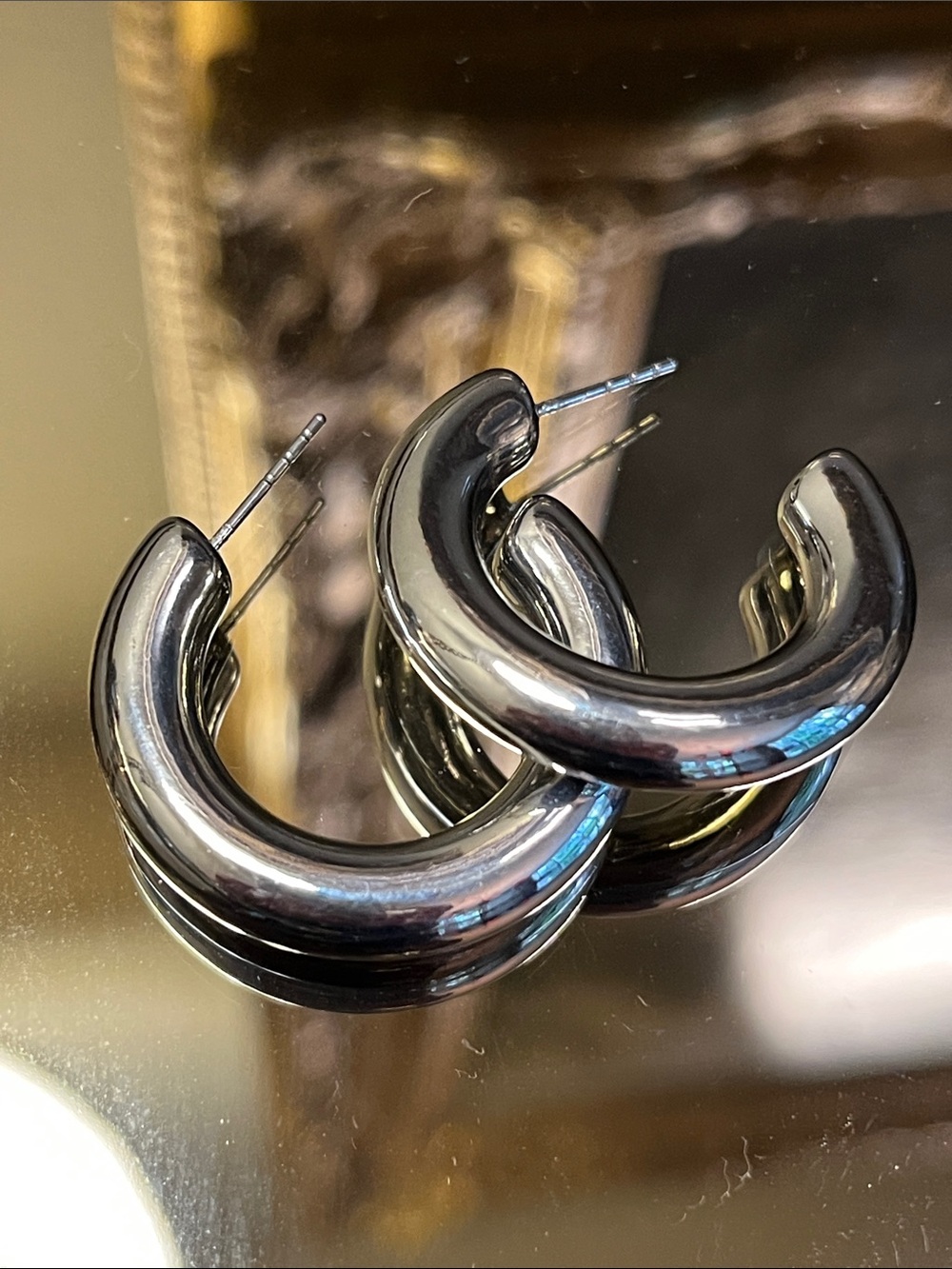 Silver Tube Earrings
